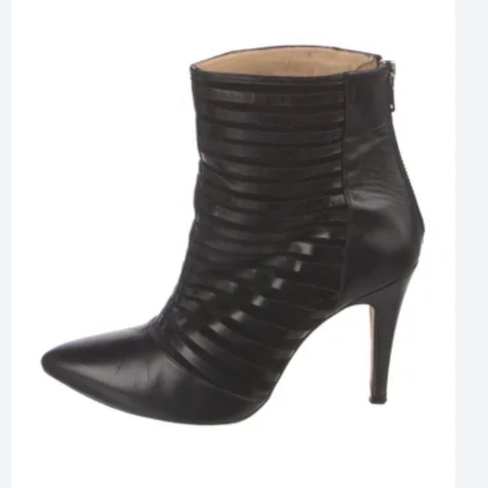 Carmen Marc Valvo Leather Ankle Boots